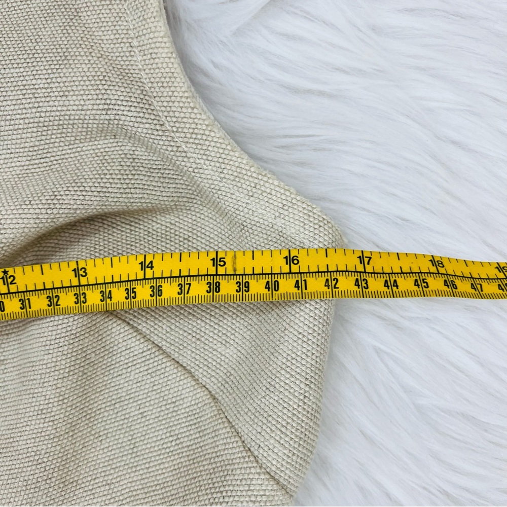 Banana Republic Linen Cotton Peplum Dress Oatmeal Color Size 10 - Picture 12 of 12